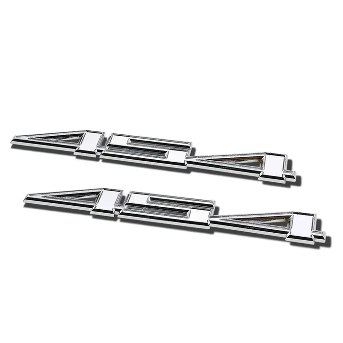 Auto Dynasty 2 X Metal Emblem Decal Logo Trim Badge 454 (Silver)