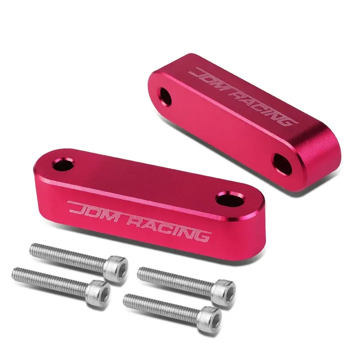 Auto Dynasty Compatible With Civic/Crx/Integra 7/8 Inches Jdm Anodized Billet Aluminum Hood Spacer Riser Kit + Bolds – A Pair (P