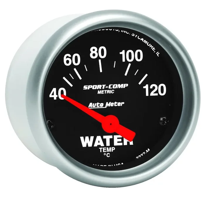 Auto Meter 3337-M Sport-Comp Metric Water Temperature Gauge