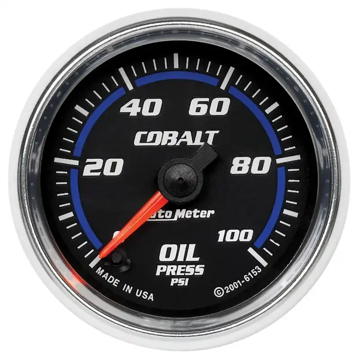 Autometer Cobalt Series Electric 0-100 PSI Oil Pressure Gauge