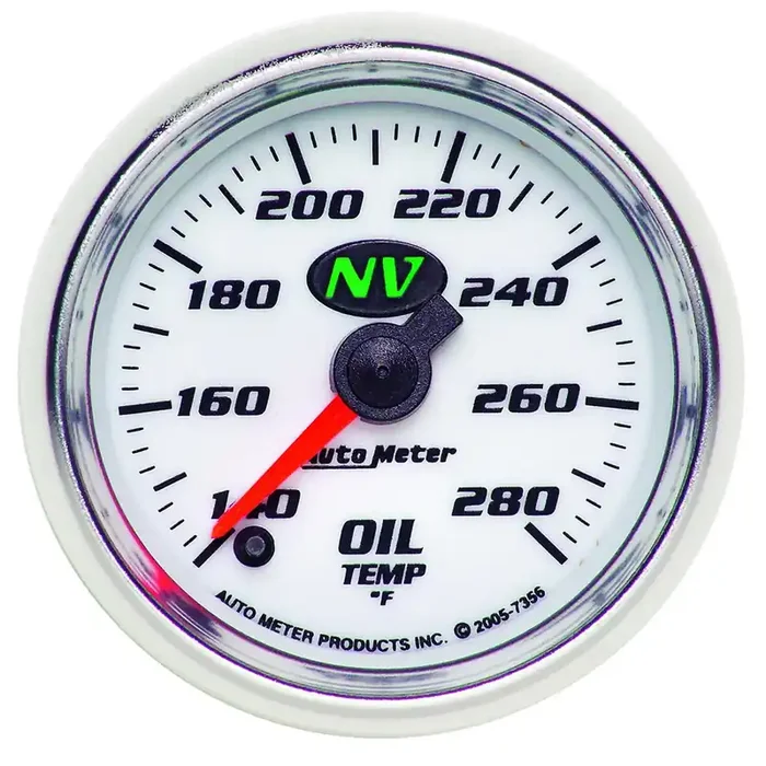 Autometer NV Series 140-280 Degree Oil Temperature Gauge