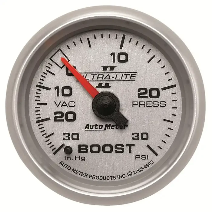 Autometer Ultra-Lite II Series 2 1/16″ -30/+30 Boost/Vac Gauge
