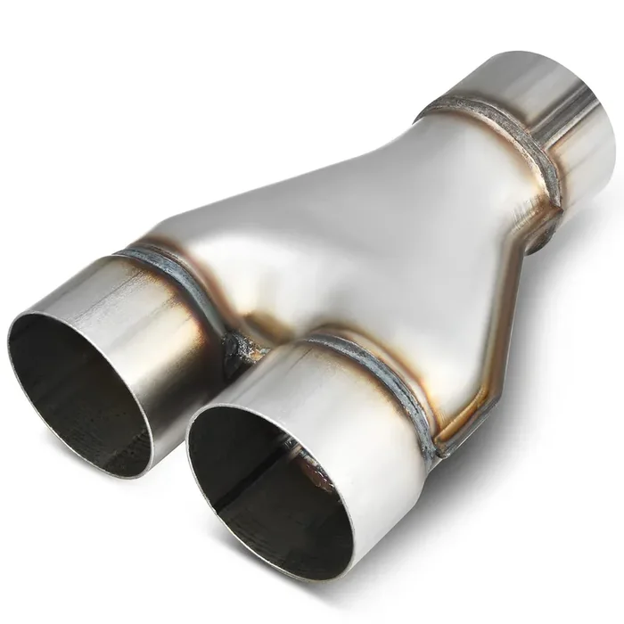 Autosaver88 3 Inch Dual Exhaust Y Pipe, 3‘ Single To 3‘ Dual Exhaust Adapter Connector, Stainless Steel Diesel Y-Pipe, 10‘ Overall Length, Universal 3 Inch Y Exhaust Pipe, Weld-On
