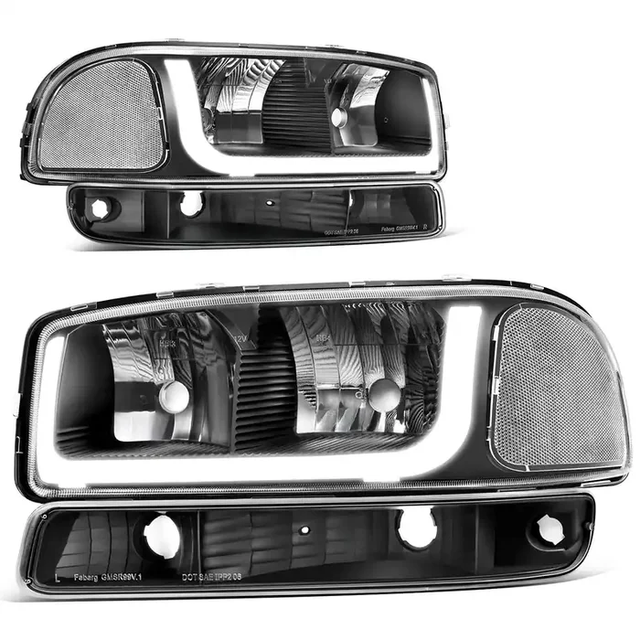 Autosaver88 Led Drl Headlights Assembly Compatible With 1999-2006 Gmc Sierra 1500 2500/2001-2006 Sierra 1500Hd 2500Hd 3500/2001-