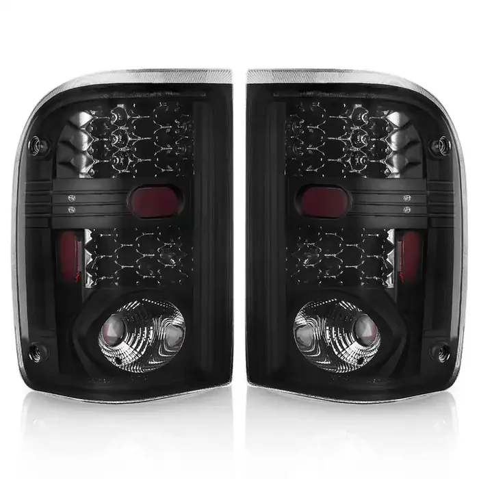 Autosaver88 Led Tail Lights Compatible With Ford Ranger 2001 2002 2003 2004 2005, Tail Lamps Black Smoke Replacement Assembly Left + Right Pair