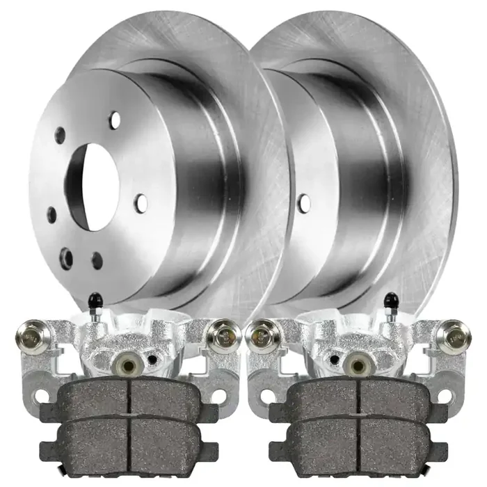 Autoshack Rear Brake Rotors Calipers And Ceramic Pads Kit Set Driver And Passenger Side Replacement For 2004-2008 Nissan Maxima 2002-2023 Altima 2.5L 3.5L V6 Fwd Bcpkg0525