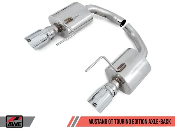 AWE 3015-32082 2015-2017 Mustang GT Axleback Exhaust Touring Chrome Tips