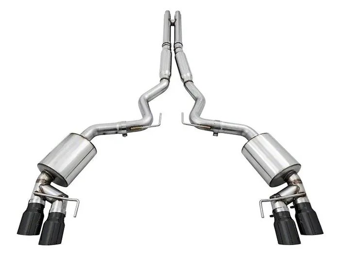AWE 3015-43104 2015-2017 Mustang Touring Edition Catback Quad Outlet (Diamond Black Tips -MPC Valance)