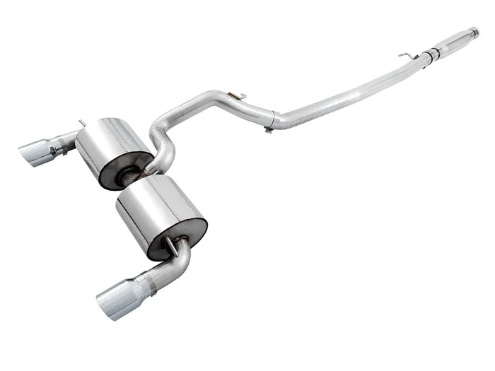 AWE 3020-32036 2016-2018 Focus RS Touring Edition Catback Exhaust with Chrome Silver Tips (Resonated)