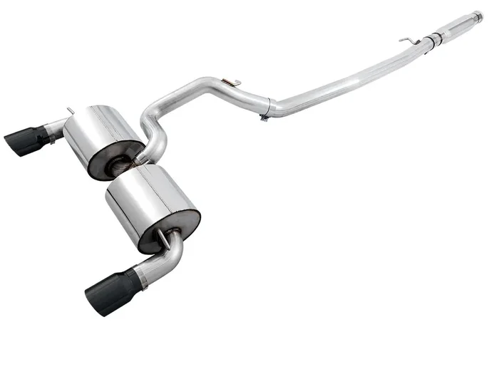AWE 3020-33042 2016-2018 Focus RS Touring Edition Catback Exhaust with Diamond Black Tips (Resonated)