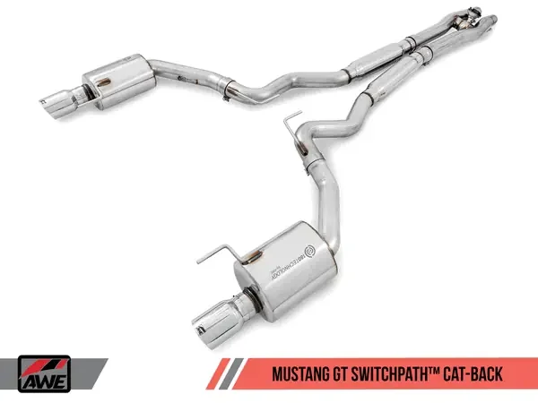 AWE 3025-33022 2015-2017 Mustang GT Catback Exhaust SWITCHPATH Diamond Black Tips