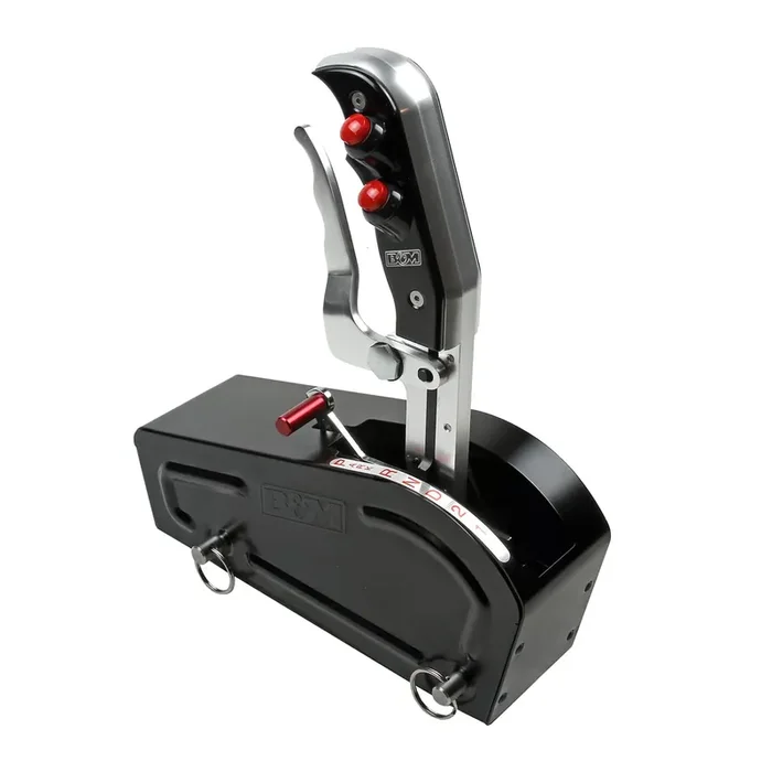 B&M 81104 Automatic Gated Shifter – Dual Button Magnum Grip Stealth Pro Stick – Two Tone