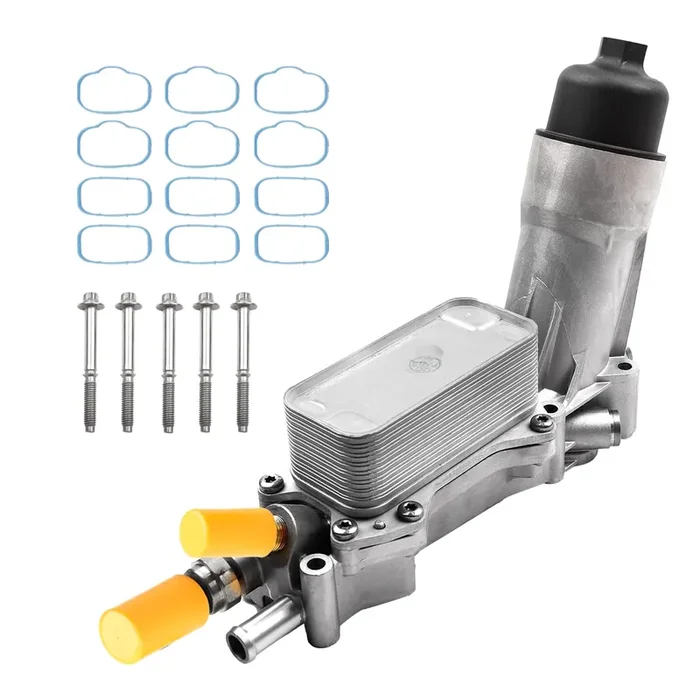 B.Zssy Aluminum Oil Filter Housing Engine Oil Cooler For 2011-2017 Dodge Charger Durango Challenger Journey Jeep Wrangler Cherokee Chrysler 200 300 Ram Promaster 3.6L V6 For 926-876 926-959 68105583Af