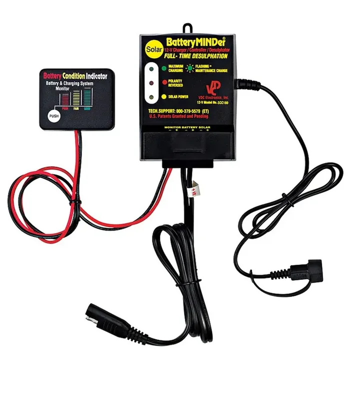 Batteryminder Scc-180 12-V, 16 Amp, 180-Watt Solar Battery Charger/Maintainer/Desulfator – Designed For Cars, Trucks, Motorcycles, Atv, Boat, Rv, Etc.
