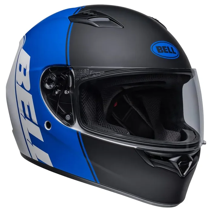 Bell Qualifier Full-Face Motorcycle Helmet (Ascent Matte Black/Blue/White – X-Large)