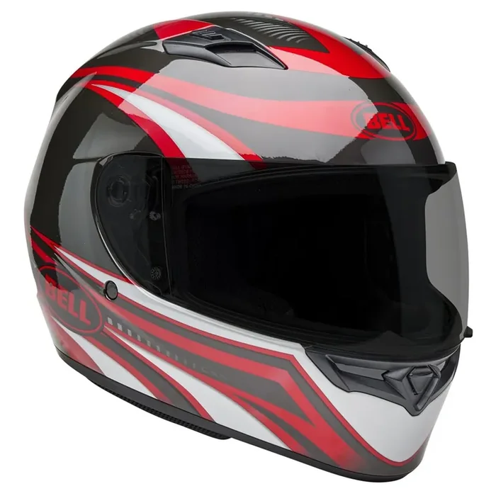 Bell Qualifier Full-Face Motorcycle Helmet (Gloss Conduit Red/Silver – 2X-Large)