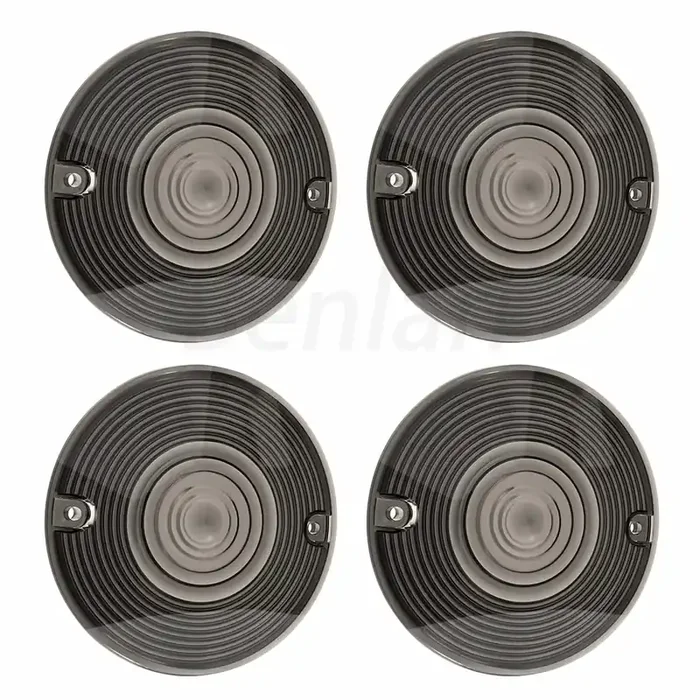 Benlari 3 1/4‘ Smoke Turn Signal Light Lens Covers Compatible For Harley Touring Road Glide Road King Electra Glide Heritage Softail (4 Pcs)