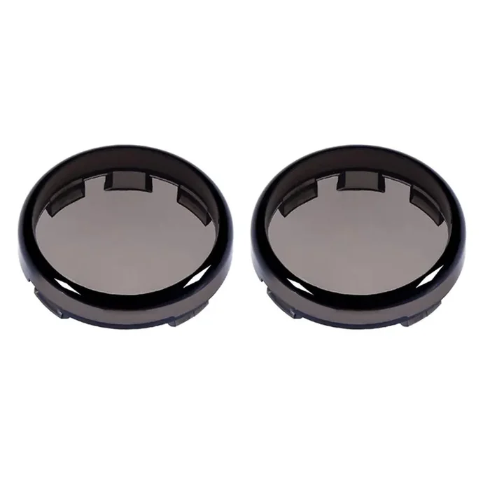Benlari Smoke Bullet Turn Signal Light Lens Covers Compatible For Harley Davidson Touring Dyna Softail Sportster Electra Street Road Glide Road King Fatboy Heritage 1986-2019