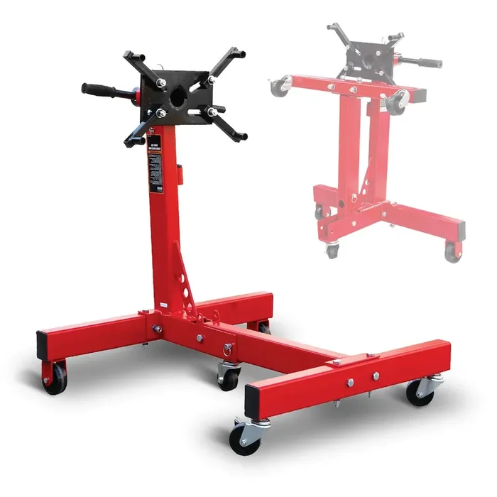 Big Red T26801 Torin Steel Rotating Engine Stand With 360 Degree Rotating Head And Folding Frame 3/4 Ton (1,500 Lb) Capacity, R