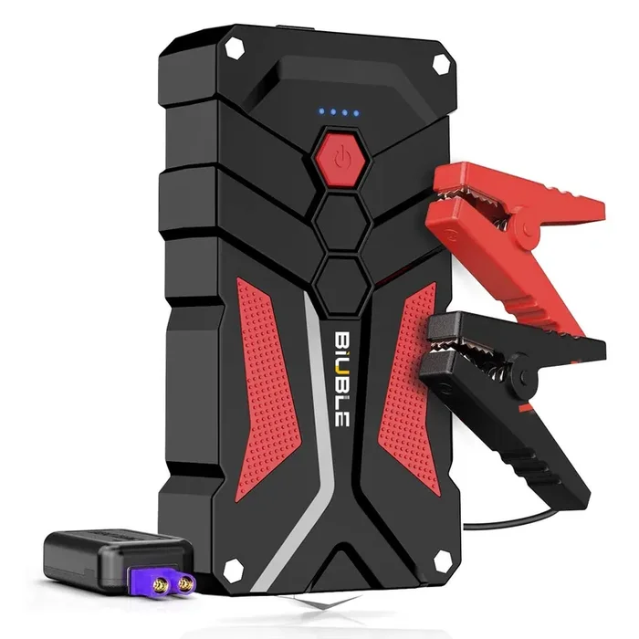 Biuble Jump Starter Car Jump Starter Auto Battery Booster Pack 3000A Peak 12V With Usb Quick Charge 3.0,Lithium Jump Box With Le