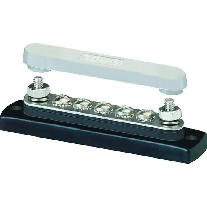 Blue Sea 2314 Minibus 100 Ampere Common Busbar 5 X 8-32 Screw Terminal With Cover