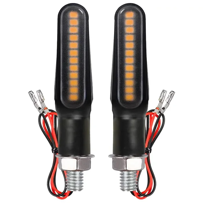 Blyilyb Motorcycle Blinkers Indicator Sequential Turn Signal Amber Led Lamp (Pack Of 2)