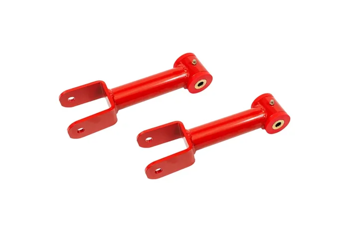 BMR 79-04 Upper Non-adjustable Control Arms with Poly Bushings (Red)
