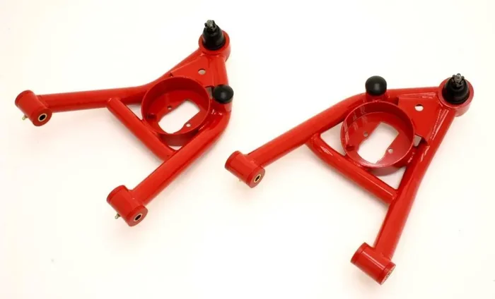 BMR AA016R Red A-Arms, Lower, DOM, Non-Adjustable, Polyurethane Bushings A-Body 1964 1972 Buick, Chevy, Oldsmobile, Pontiac