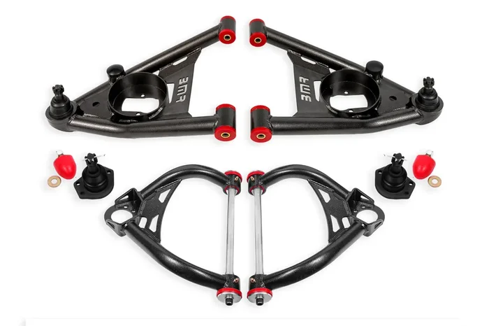 BMR AA033H Black A-Arm Kit, Upper (AA017H) and Lower (AA016H) A-Body 1964 – 1972 Buick, Chevy, Oldsmobile, Pontiac