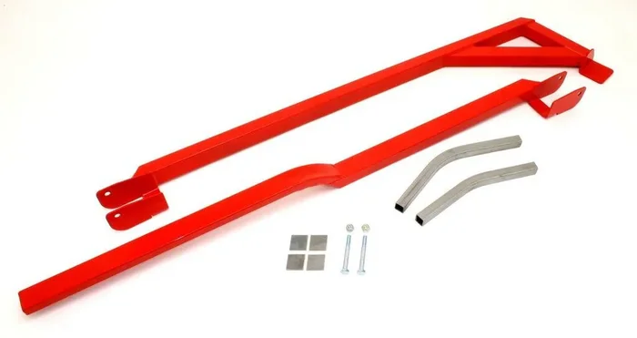 BMR SFC009R 1982-1992 3rd Gen F-Body Subframe Connectors, Weld-on, Boxed, Outside Frame Exhaust (Red)