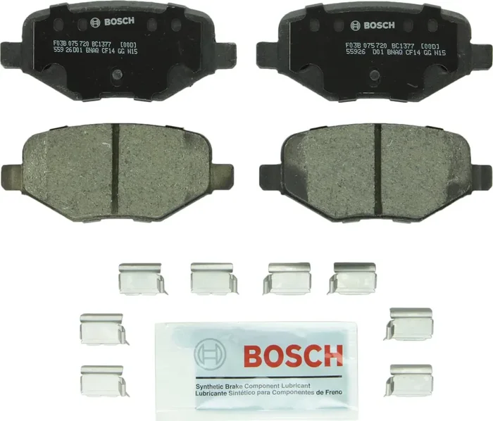Bosch Bc1377 Quietcast Premium Ceramic Disc Brake Pad Set – Compatible With Select Ford Edge, Explorer, Flex, Police Interceptor Utility, Taurus; Lincoln Mks, Mkt, Mkx; Rear
