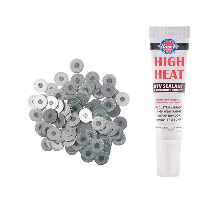 Brock Set 100 Pc Roll Gasoline Petrol Engine Motor Heat Tabs & Auto Sealant Adhesive Solid Overheated Cylinder Head Visual Accurate Proof