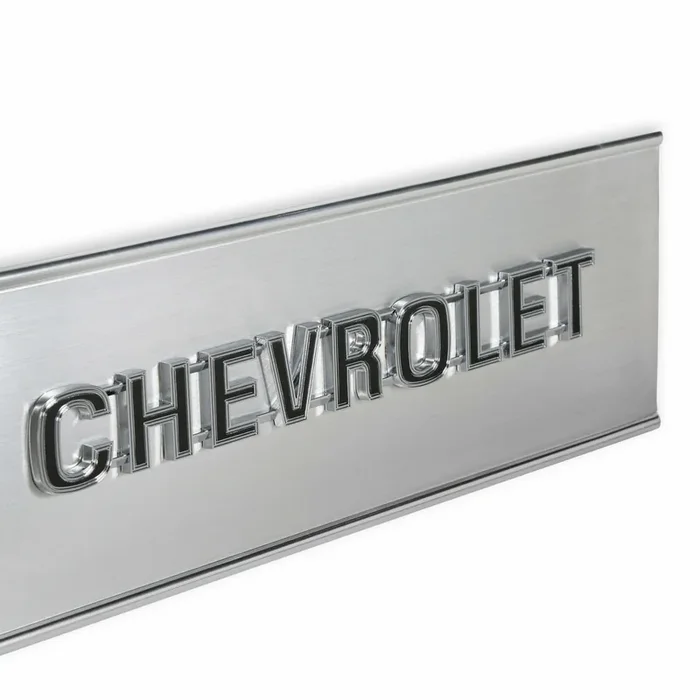 BROTHERS C/K Chevy Tailgate Trim Panel – Brushed Aluminum pn 04-534