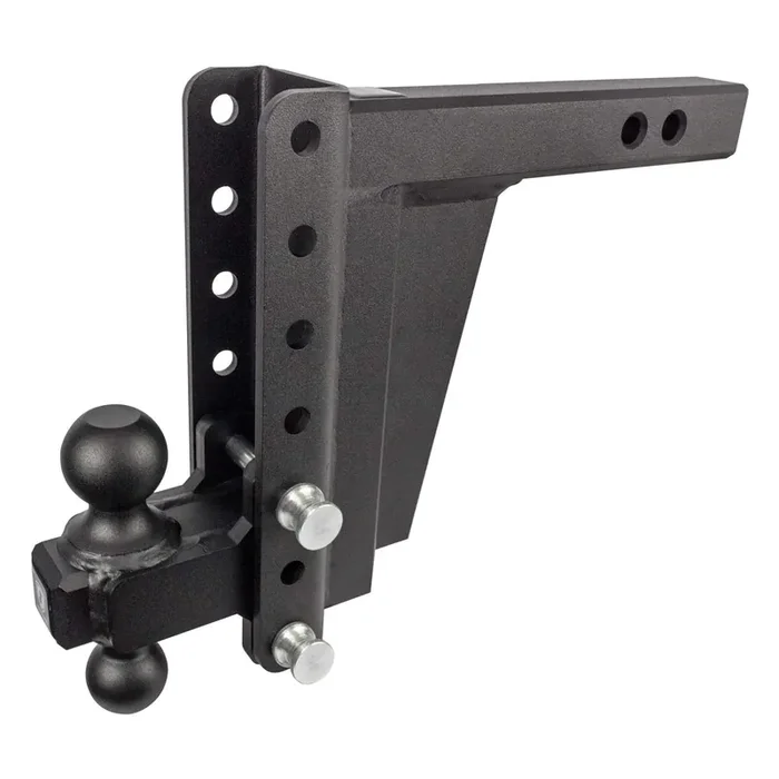 Bulletproof Hitches 2.0‘‘ Adjustable Extreme Duty (30,000Lb Rating) 8‘‘ Drop/Rise Trailer Hitch With 2‘‘ And 2 5/16‘‘ Dual Ball