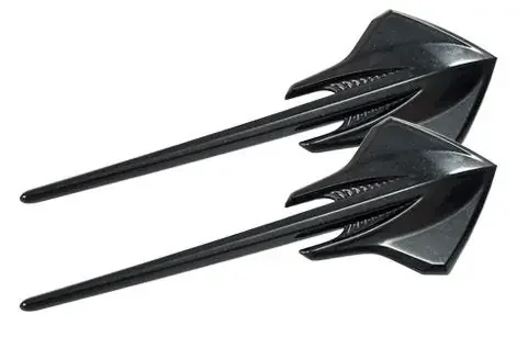 C2 C3 & C7 Corvette Vette Black Carbon Flash Stingray Mako Shark Emblems – Pair