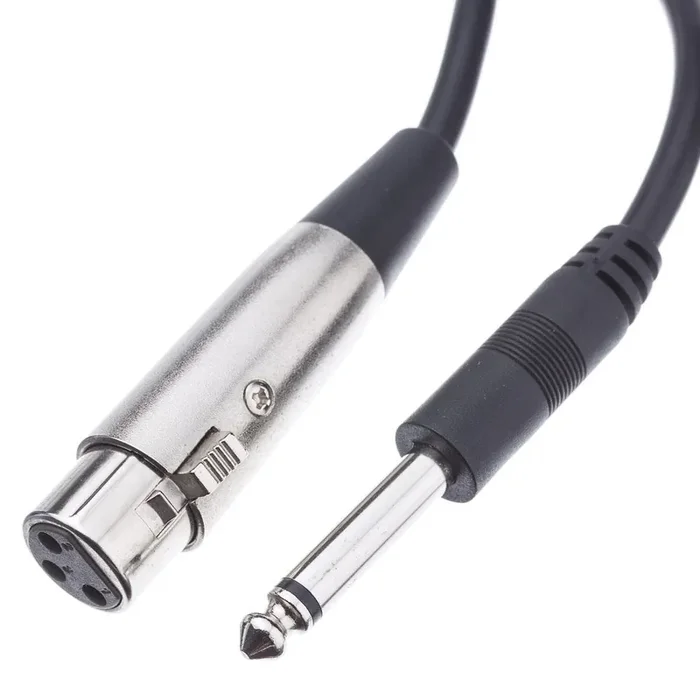 Cablewholesale 3-Pin Xlr Female To 1/4‘‘ Mono Male Audio Cable, 24 Awg Microphone Cable, 10 Feet