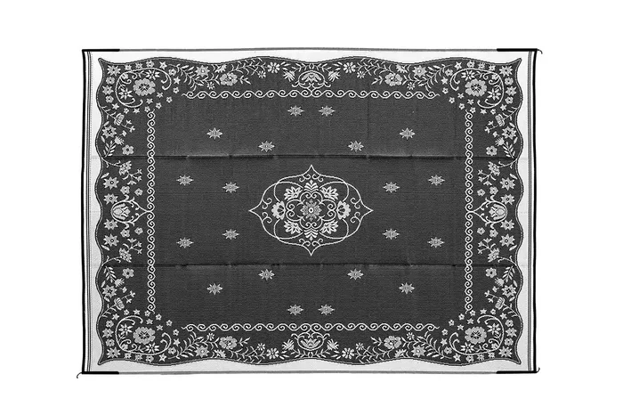 Camco 42853 Oriental Awning Leisure Mat-Charcoal 9‘ X 12‘