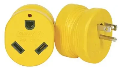 Camco 55223 Rv Powergrip Electric Adapter, 15A Male To 30A Female – Quantity 4