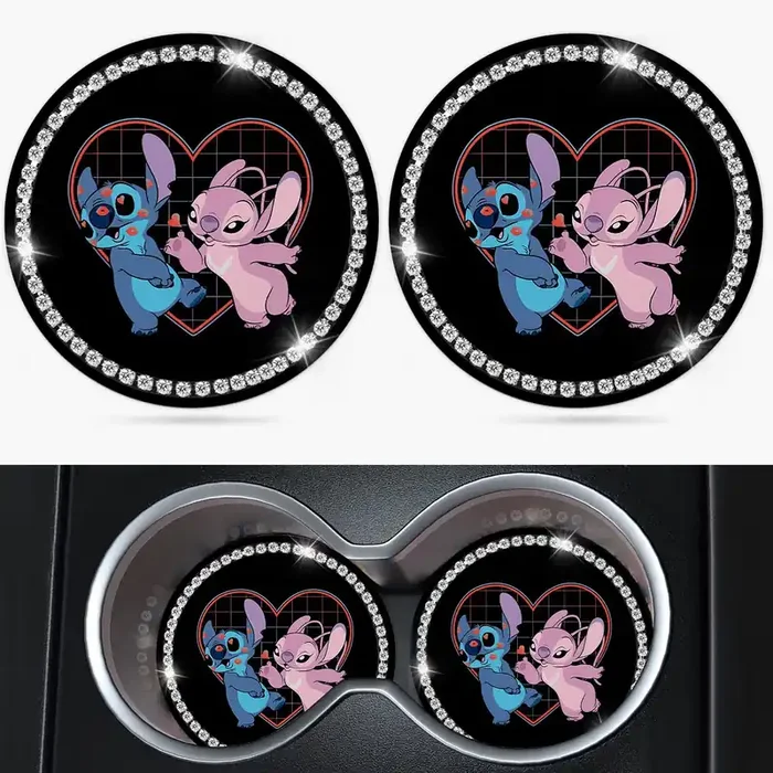 Car Cup Holder Coaster 2 Pack Cute Cartoon Silicone New Automotive Cupholder Accessories Interior Decor Decorations For Women Gi