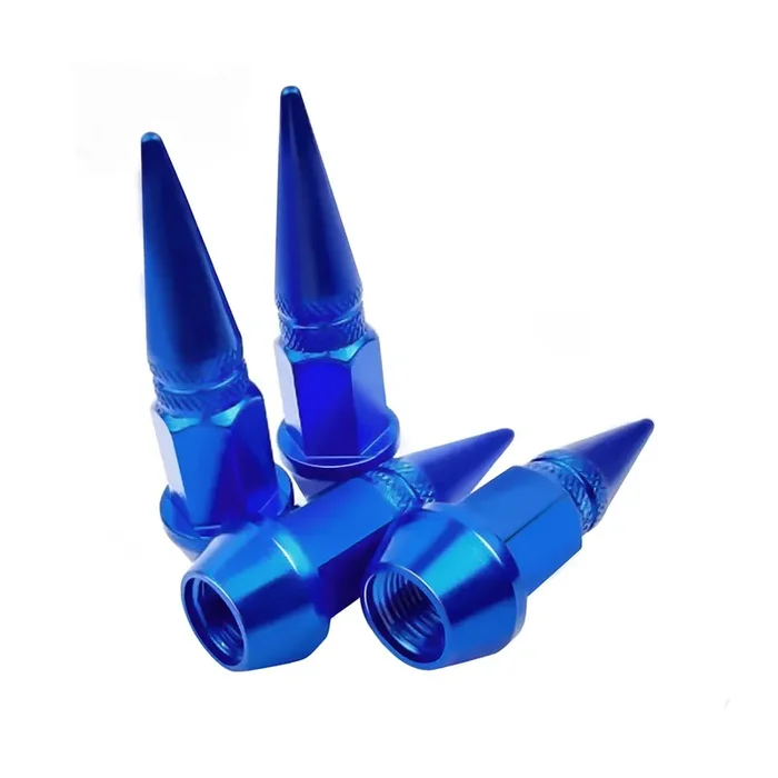 Car Wheel Tire Valve Caps, 4 Pack Spiked Aluminum Valve Stem Caps, Attractive Dustproof Car Accessories, Universal For Most Vehi