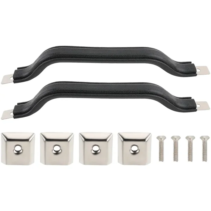 Carbbia 55009801K Interior Door Handle Pull Strap Kit Black Front Left Driver And Right Passenger Side Compatible With Jeep Wrangler Yj 1987-1995 Pack Of 2