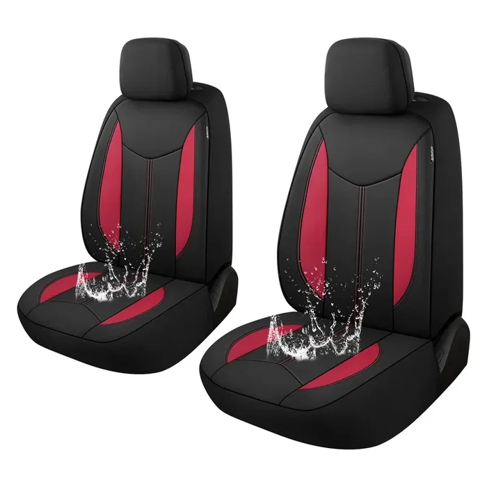 Caromop Neoprene Car Seat Cover 2 Front Seats, Waterproof Seat Covers For Cars, Universal Fit For Most Car Interior Covers-Sedan