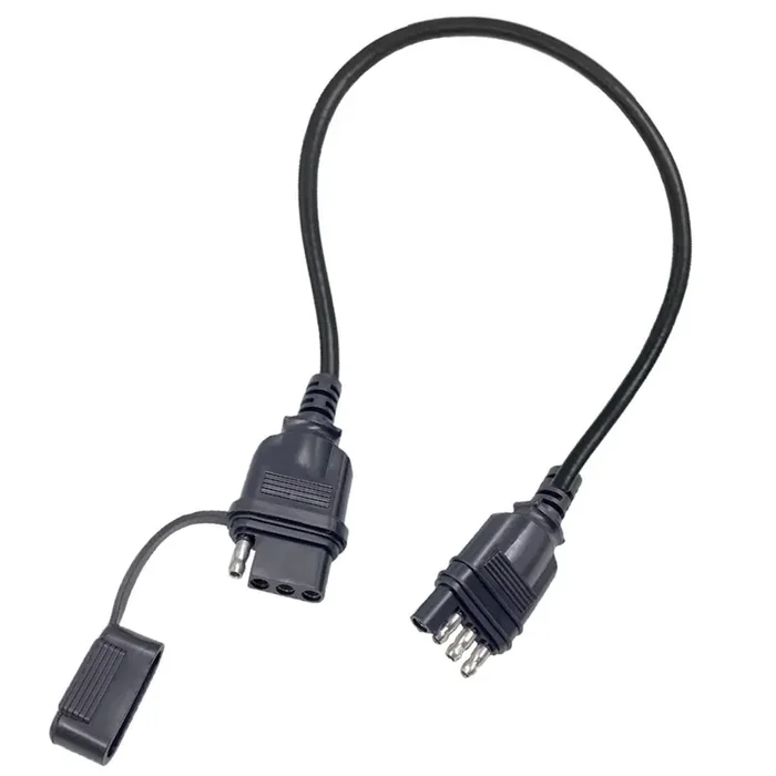 Carrofix 4 Way Flat Trailer End Connector With 32-Inch Jacketed Cable Wire 4 Pin Trailer Wiring Extension