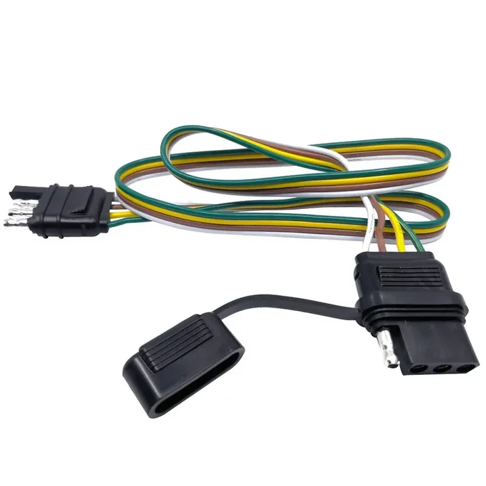 Carrofix Trailer 4 Wire Plug 32‘‘ Inch 4 Pin Flat Wire Extension Male & Female Connector
