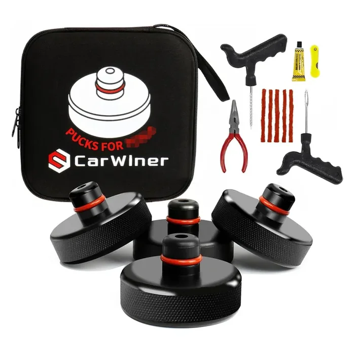 Carwiner Jack Pad Compatible With Tesla Model 3/S/X/Y, Lifting Pucks With A Storage Case Accessories (4 Packs)