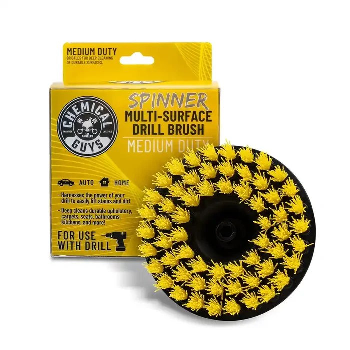 Chemical Guys Acc507 Medium Duty Spinner Multi-Surface Drill Brush Attachment (Fits Any Standard Drill – Power Scrubber Removes