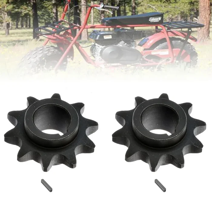 Chikia 2Pcs Kt196 Ct200U 10 Tooth Front Chain Sprocket 40 41 420 Chain Sprocket With 5/8‘ Bore Replacement For Coleman Ct200U Bt200X Baja Go Kart Mini Bike 10T Sprocket