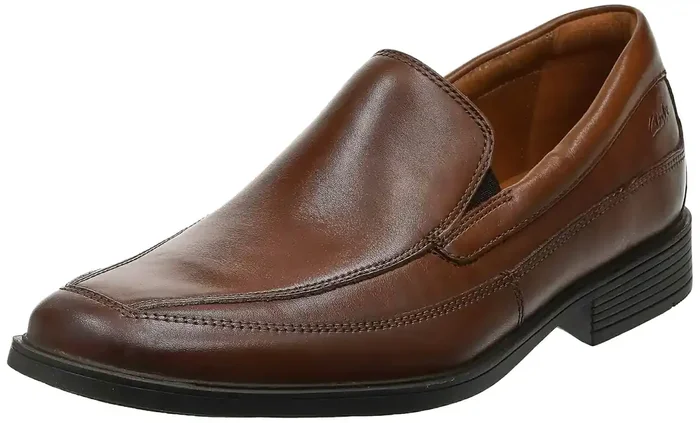 Clarks Mens Tilden Free Slip-On Loafer, Dark Tan, 14 M Us