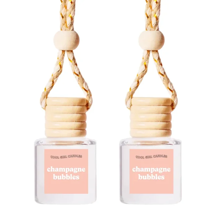 Coolgirlcandles Champagne Bubbles Car Air Hanging Fragrance Oil Diffuser Car Air Freshener Diffuser For Essential Oils, Scents A