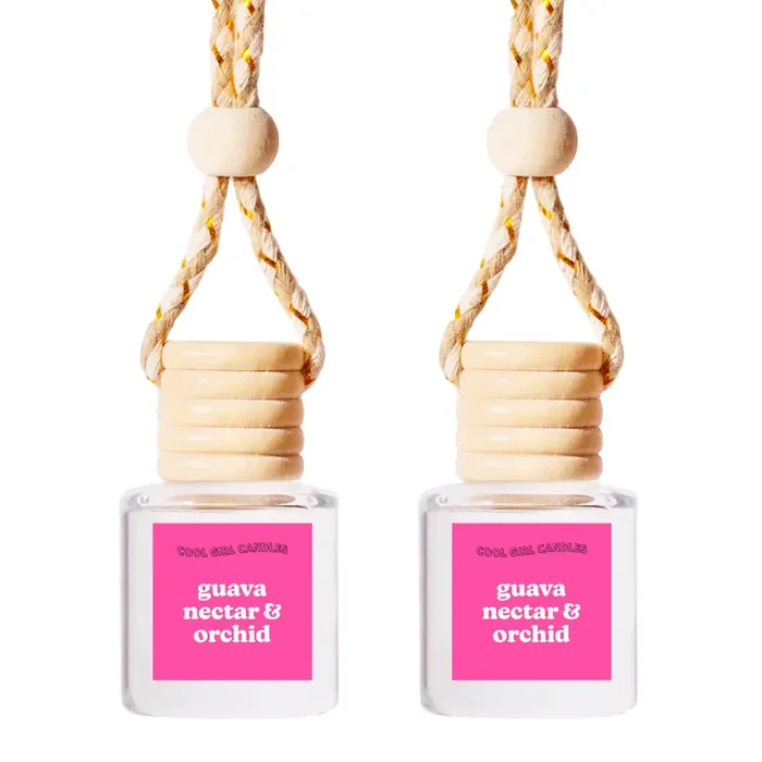 Coolgirlcandles Guava Nectar Orchid Car Hanging Fragrance Oil Diffuser Car Air Freshener Diffuser For Essential Oils, Scents Aro